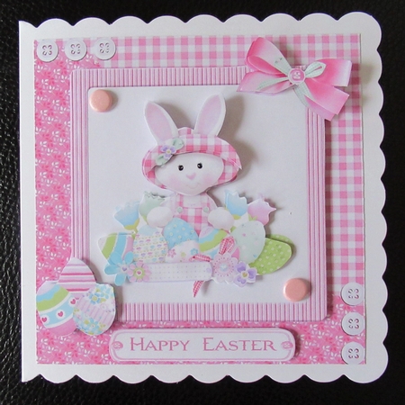 Bunny Bonnets 1 Easter Card Front by Davina Rundle