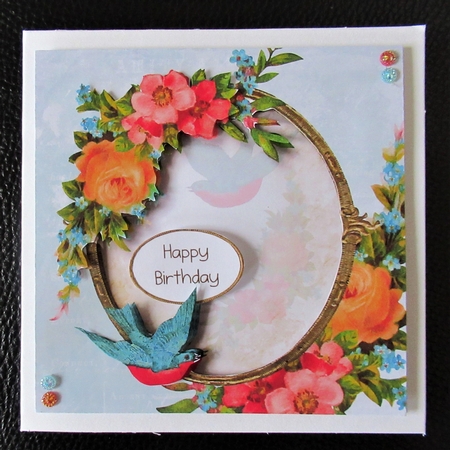 Floral Vintage Frame 3 by Davina Rundle
