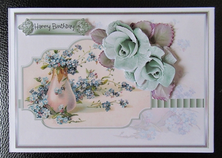 Vase of flowers A5 card by Davina Rundle