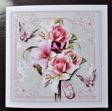 Lilies & Roses Bouquet Mini Page Kit by Davina Rundle