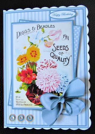 seed packet 4, vintage, gardening, mothers day, Easter, get well, all occasion, flowers, mom, mum, birthday by Davina Rundle