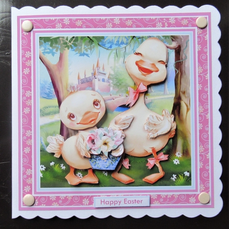 JUST FOR YOU DUCK 7.5 Decoupage & Insert Card Kit by Davina Rundle