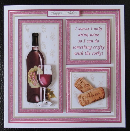 RED WINE SAVE THE DAY or CRAFTY CORKS 7.5 Squares Quick Layer Card Kit by Davina Rundle