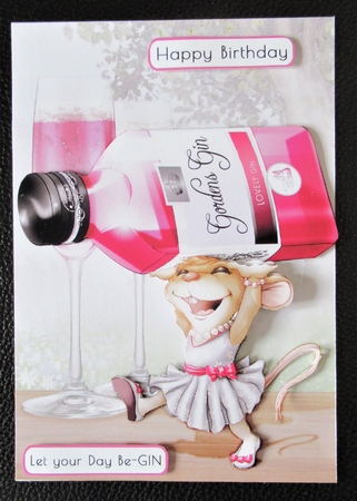 Mrs Pink Gin Mouse by Davina Rundle