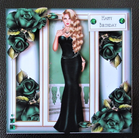 Elegance With Teal Roses by Davina Rundle