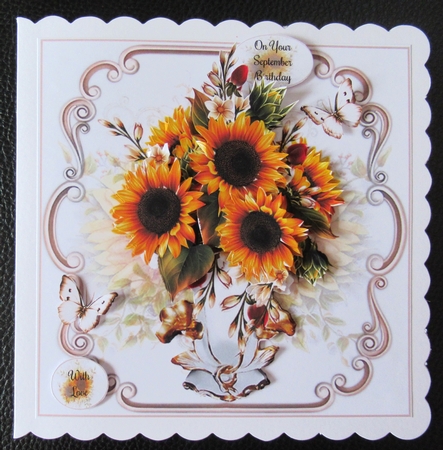 Vase of Sunflowers Mini Page Kit by Davina Rundle