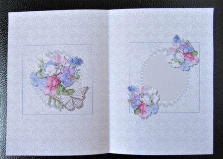 sweet pea insert A5 blank by Davina Rundle