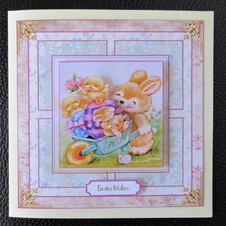 Vintage Easter Bunnies Decoupage & Pyramid Mini Kit by Davina Rundle
