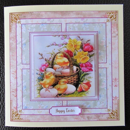 Vintage Easter Chicks Decoupage & Pyramid Mini Kit by Davina Rundle