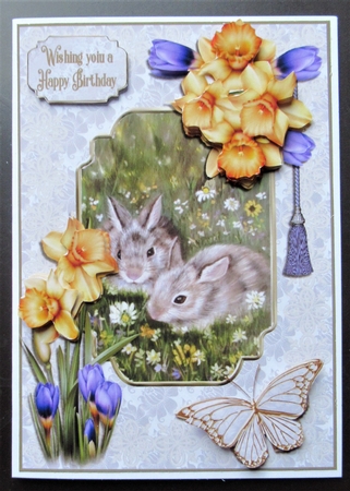 Rabbits and Daffodills by Davina Rundle