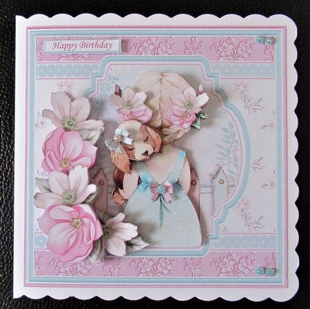 PUPPY LOVE 7.5 Decoupage & Insert Card Kit by Davina Rundle