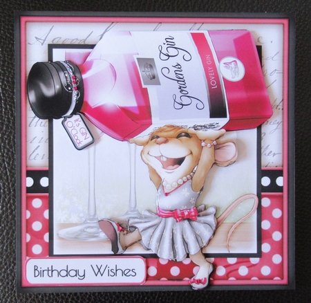 Mrs Pink Gin Mouse 4 Sheet Mini Kit by Davina Rundle