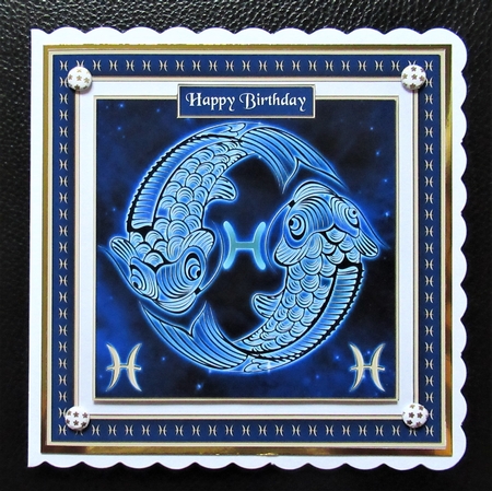 Pisces Quick Card Front by Davina Rundle