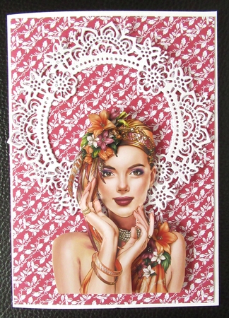 Art Deco Lady Emilia Decoupage Sheet Peach by Davina Rundle