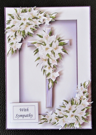 White Lilies & Cross - Easter Or Sympathy by Davina Rundle