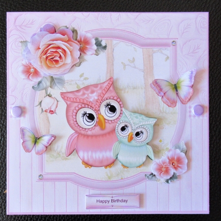 Mothers Day / Birthday - Owl Mini Kit & Decoupage by Davina Rundle