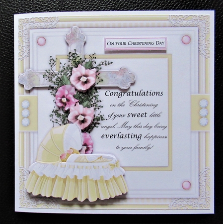 Christening Bumper Card Kit by Davina Rundle