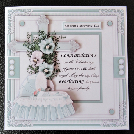 Christening Bumper Card Kit by Davina Rundle