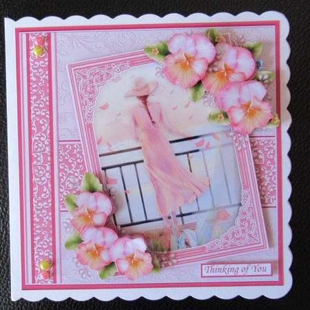 OCEAN VIEW FROM THE BALCONY 7.5 Decoupage & Insert Card Kit by Davina Rundle