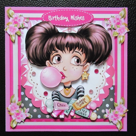 8x8 Mini Kit, Bubble Blowing Girl  by Davina Rundle