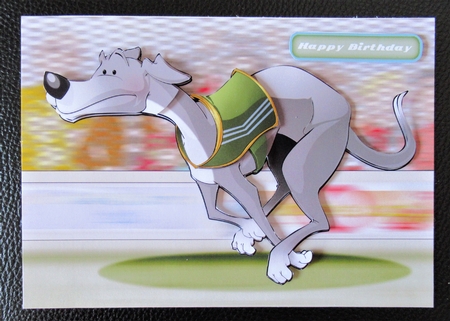 Greyhound Race (Grey) by Davina Rundle