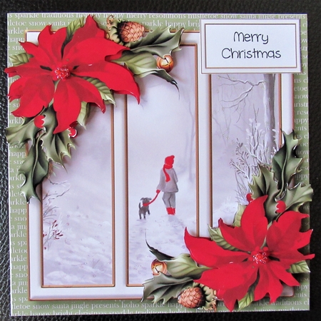 Christmas Scenic Trio - A Winter Dog Walk by Davina Rundle
