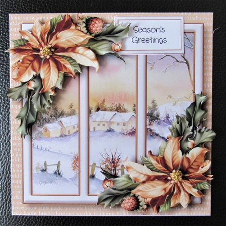 Christmas Scenic Trio - Cottages On The Hill by Davina Rundle