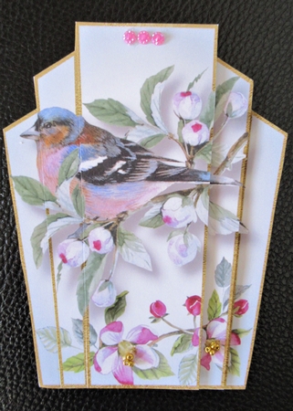 Art Deco Watercolour Stacker - Spring Bird & Blossom by Davina Rundle