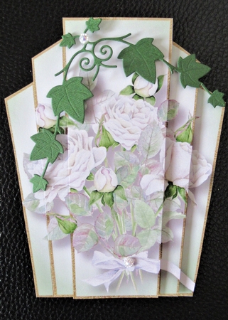 Art Deco Watercolour Stacker - White Roses by Davina Rundle