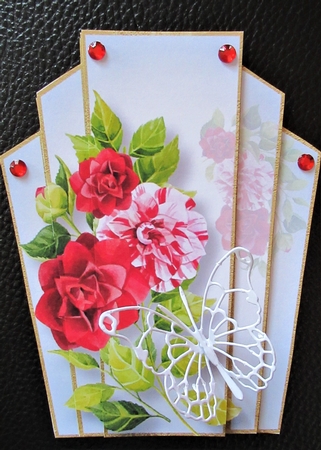 Art Deco Watercolour Stacker - Red Camellias by Davina Rundle