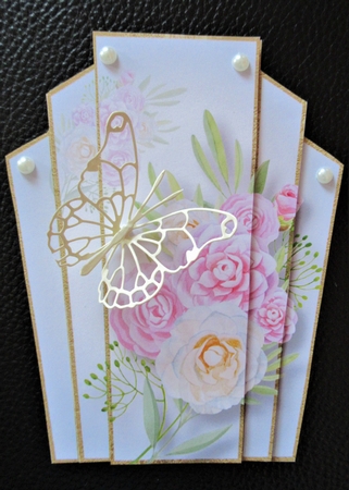 Art Deco Watercolour Stacker - Pink Camellias by Davina Rundle