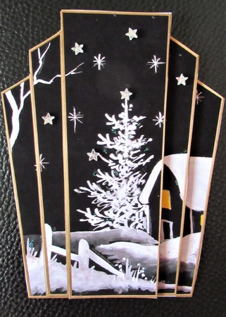 Art Deco Watercolour Stacker Winter Scenes 4 by Davina Rundle