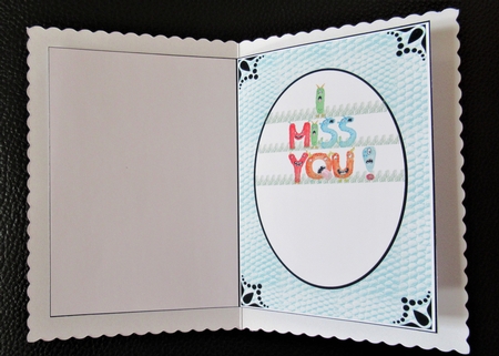 Miss You Monsters Quick Card Insert by Davina Rundle