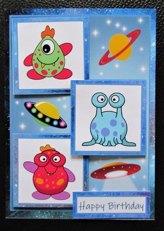 Three Squares Aliens by Davina Rundle