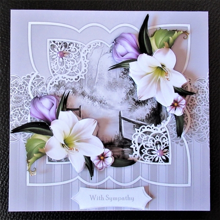 Scallop Frame Amaryllis Sympathy by Davina Rundle