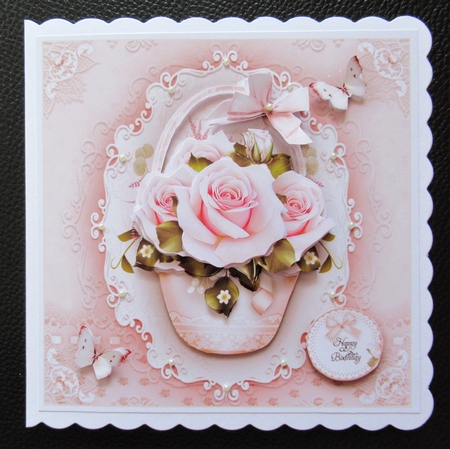 Pearl Soft Pink Roses Mini Kit by Davina Rundle