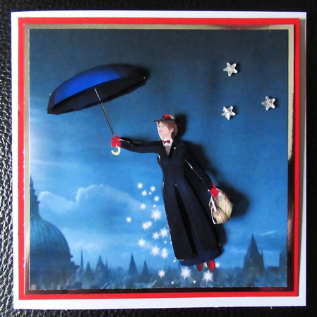 Fairy Tales - Practically Perfect - Night Flight - Special 3D Decoupage + Insert & Tag by Davina Rundle