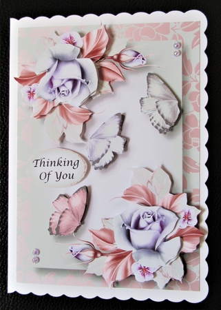 Pastel Butterflies & Spring Roses by Davina Rundle