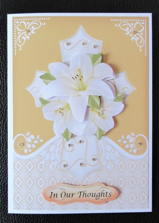 White Cross with Lillies - various sentiments by Davina Rundle
