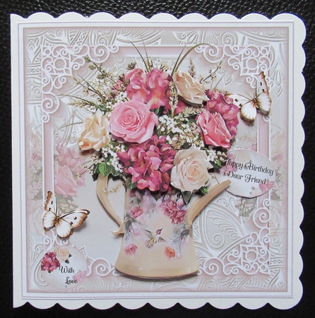 Vintage Floral Watering Can Mini Page Kit by Davina Rundle