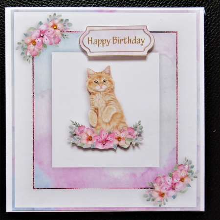 birthday card with cute flowers by Davina Rundle