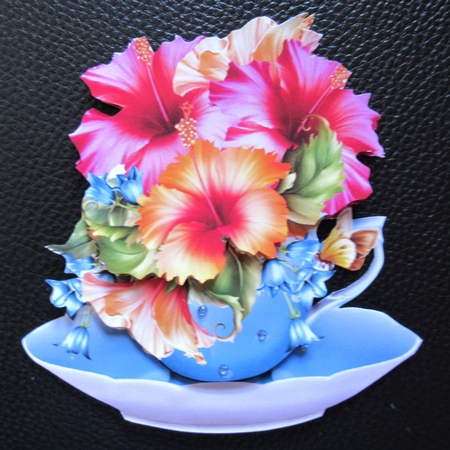 Floral Teacup & Saucer Decoupage Sheet - Florale by Davina Rundle