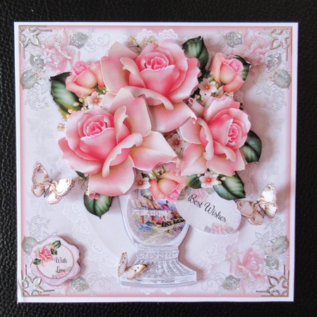 Crystal Rose Vase no4 Mini Page Kit by Davina Rundle