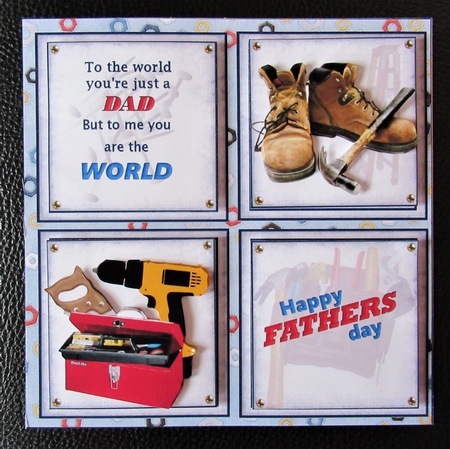8x8 The world to me Dad DIY mini kit by Davina Rundle
