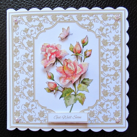 Lovely Wild Roses - Get Well Topper by Davina Rundle