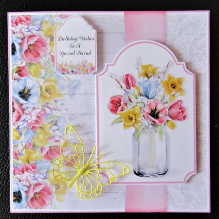 Mason Jar of Flowers 4 by Davina Rundle