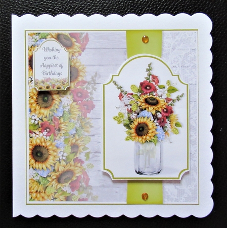 Mason Jar of Flowers 5 by Davina Rundle