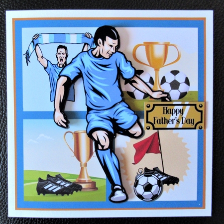 Football mad blue by Davina Rundle