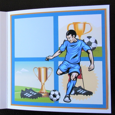 Football mad blue blank insert by Davina Rundle