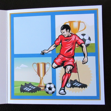 Football mad red blank insert by Davina Rundle
